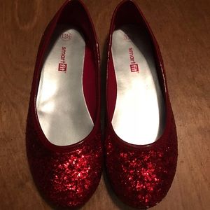 Red Sparkle shoes Kids Size 13.5
